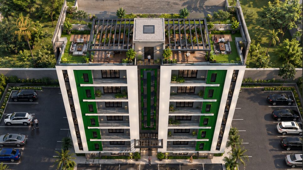 Artist's impression of an apartment block