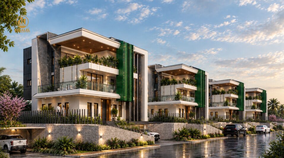 Artist's impression of a residential estate marketed through the Bezalel Estate app